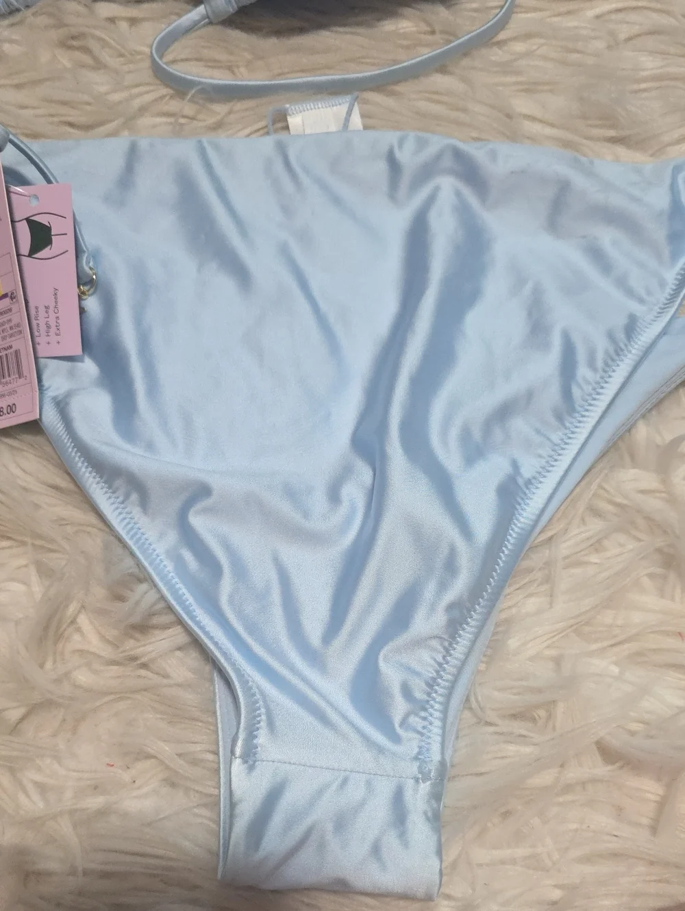 NWT Wild Fable 2 Piece Shiny Blue Bikini Set- XL /16